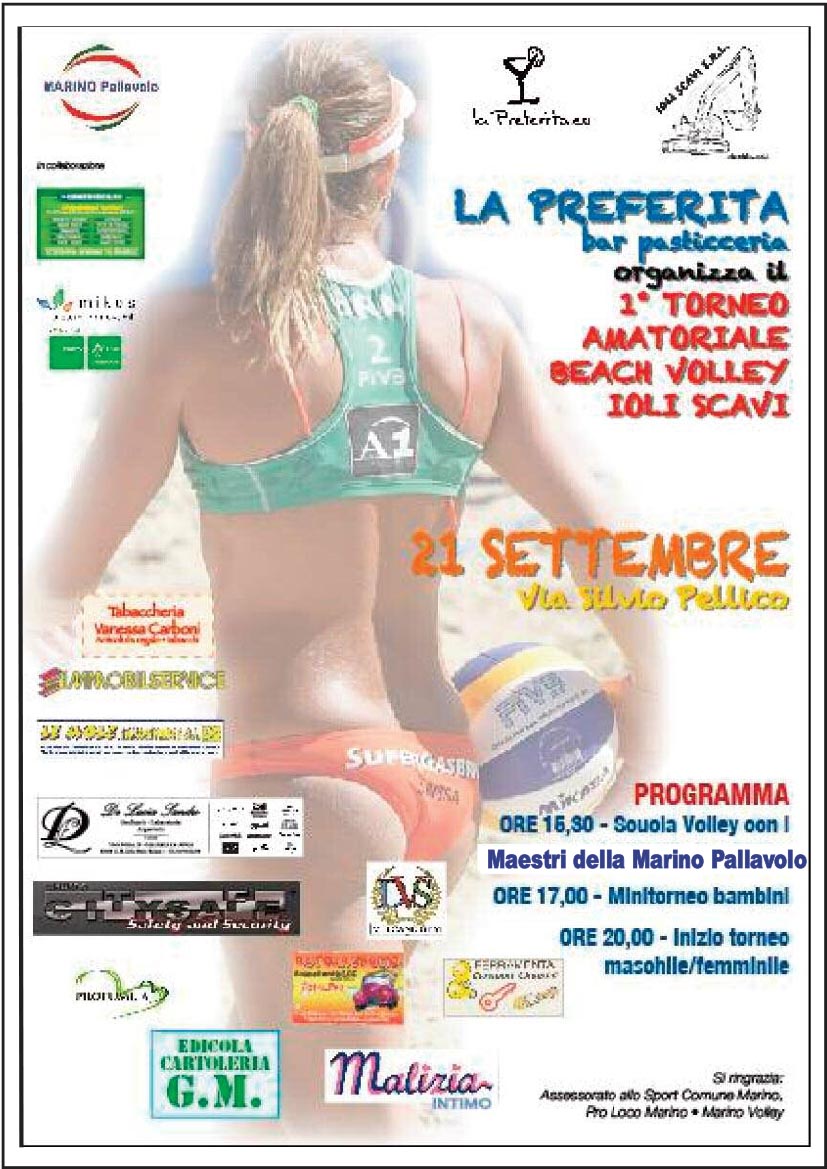 Torneo di Beach Volley alla Notte Bianca di Santa Maria delle Mole Beach Volley Santa Maria delle Mole