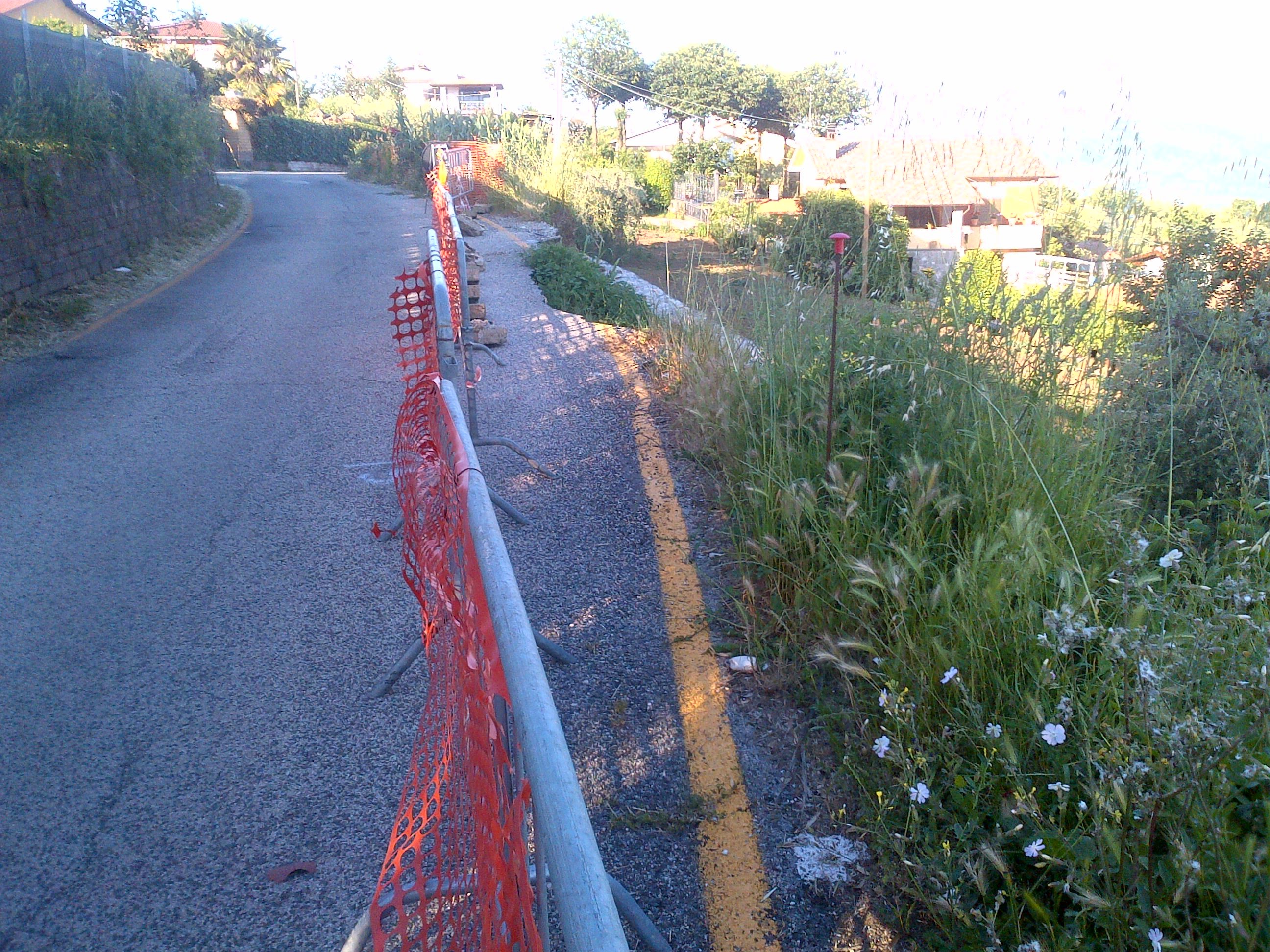 Noi per Velletri torna sui lavori pubblici infiniti di via Tevola via Tevola a Velletri