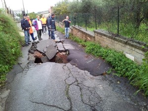 Voragine in Via Vivaldi a Marino