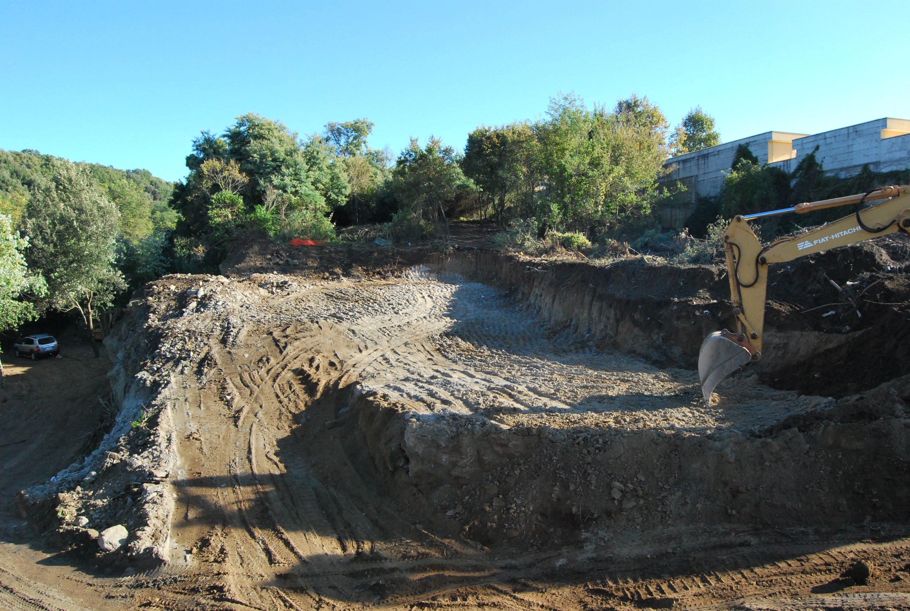 Avviato cantiere per il parcheggio di via degli Olmi ad Ariccia Cantiere parcheggio ad Ariccia