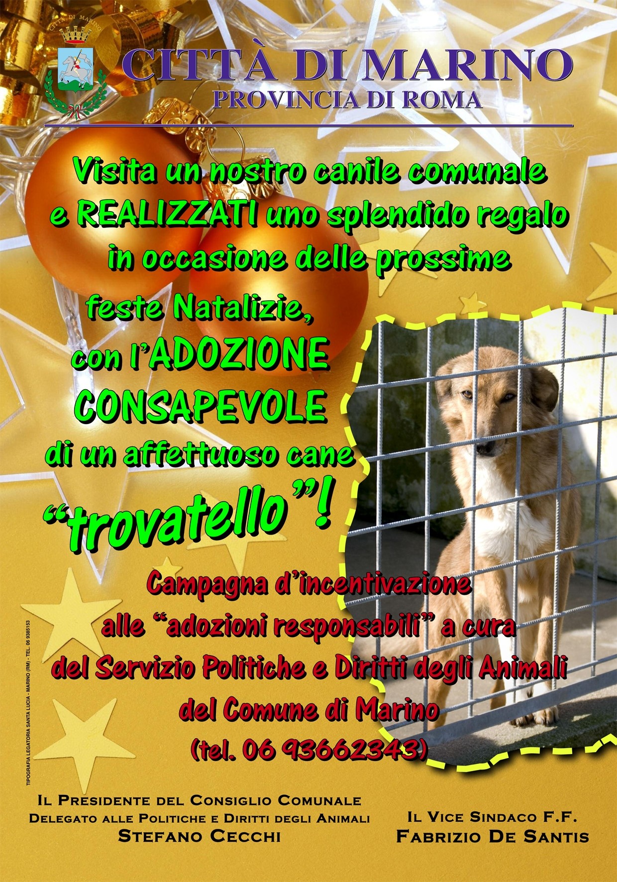 A Marino via alla campagna per le adozioni responsabili dei cani Campagna adozioni cani