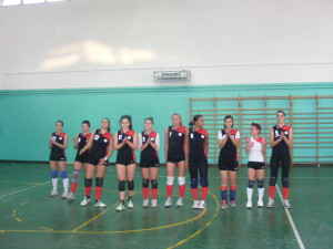 Serie D Rosavolley Velletri al momento del saluto