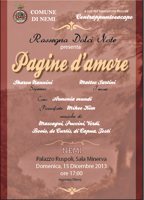 Nemi, il 15 dicembre concerto di Natale gratuito pagine d'amore