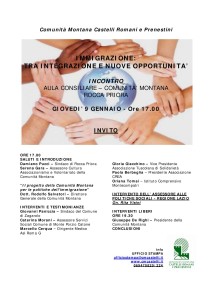 onvegno su immigrazione alla comunità montana il 9 gennaio 2013