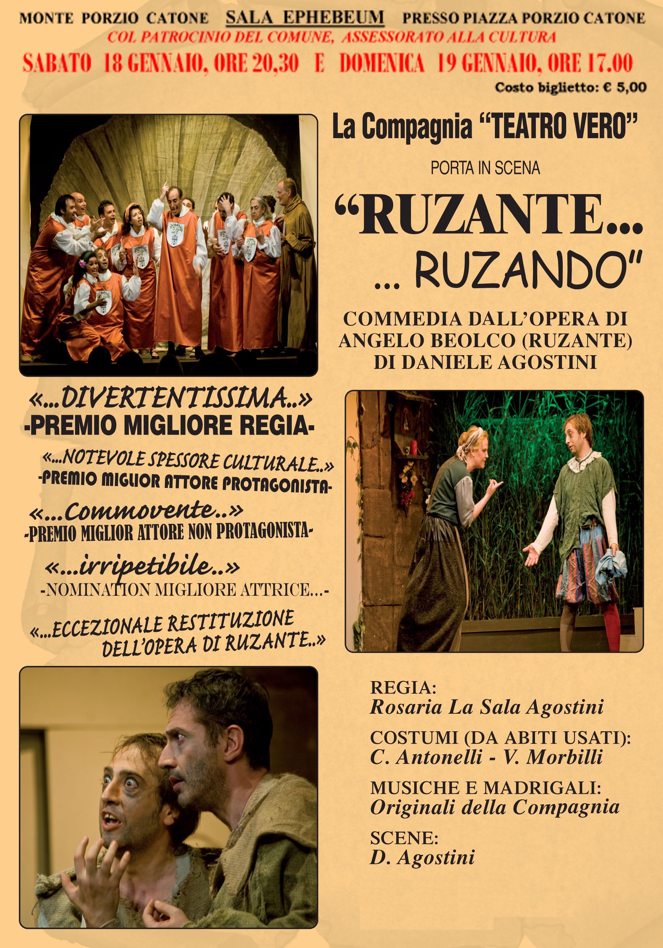 Ruzante Ruzando, riparte l’anno teatrale a Monte Porzio Catone ruzanteruzando