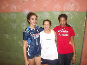Asia Fanella, Helena Romano e Sharon Cipolloni della Pallavolo Velletri