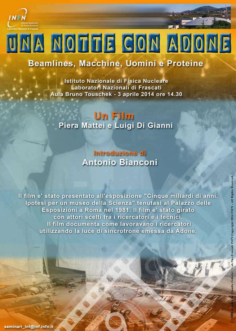 Giovedì 3 aprile a Frascati la proiezione di Una Notte con Adone unanotteconadone