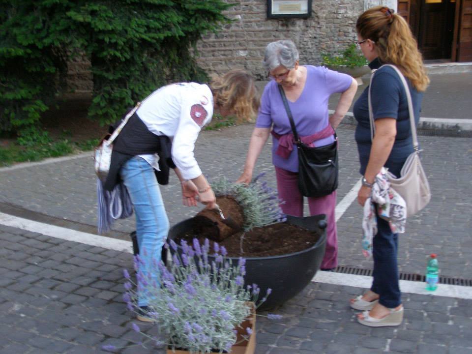Guerrilla Garden ad Albano, associazione Q.D.R.A. in piazza guerrillagarden