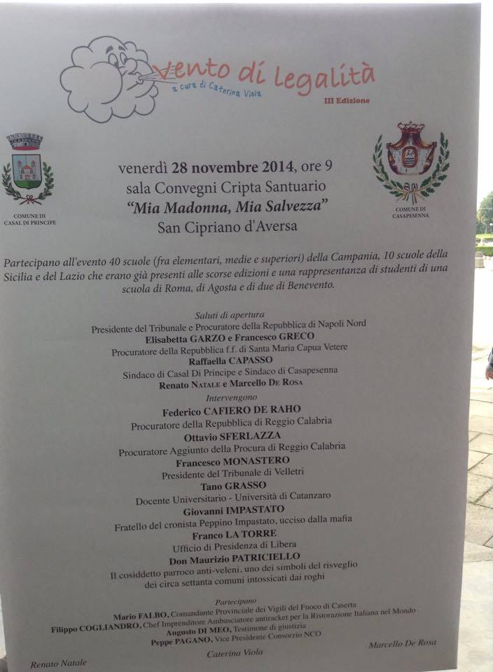 Il Sindaco e gli studenti di Albano a Vento di Legalità legalita