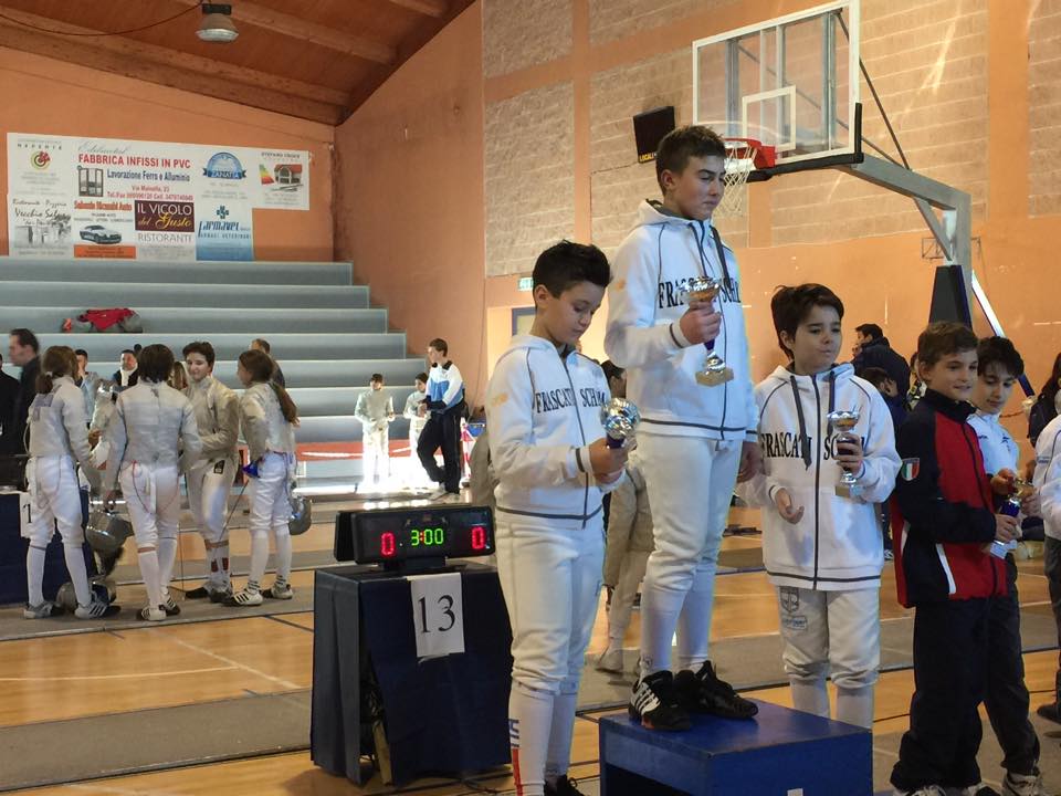 Pioggia di piazzamenti per il Frascati Scherma ad Anguillara sciabola