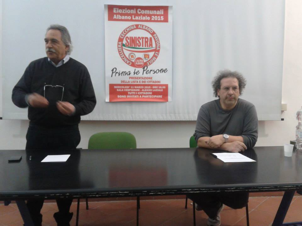 Presentata ad Albano la lista di Sinistra per Marini sinistra