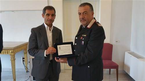 Frascati saluta il Luogotenente dei Carabinieri Sermoneta sermoneta