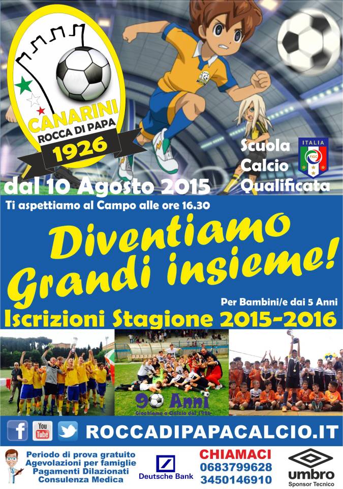Canarini Rocca di Papa, il 10 Agosto al via la quarta stagione volantino_nuova_stagione_2015_2016_canarini_rocca_di_papa