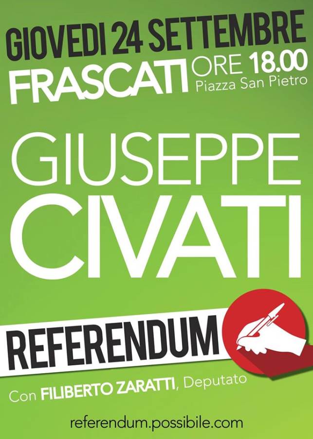 Civati a Frascati per raccolta firme sui Referendum Possibili civati_a_frascati_24_settembre_2014_ referendum