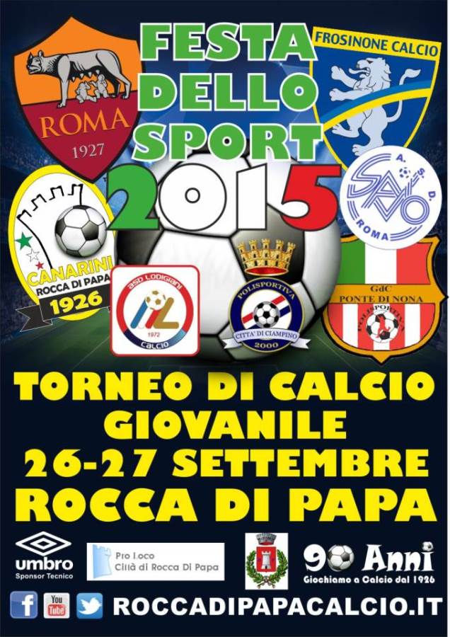Rocca di Papa, nel prossimo fine settimana la Festa dello Sport 2015 locandina:festa_dello_sport_2015_rocca_di_papa
