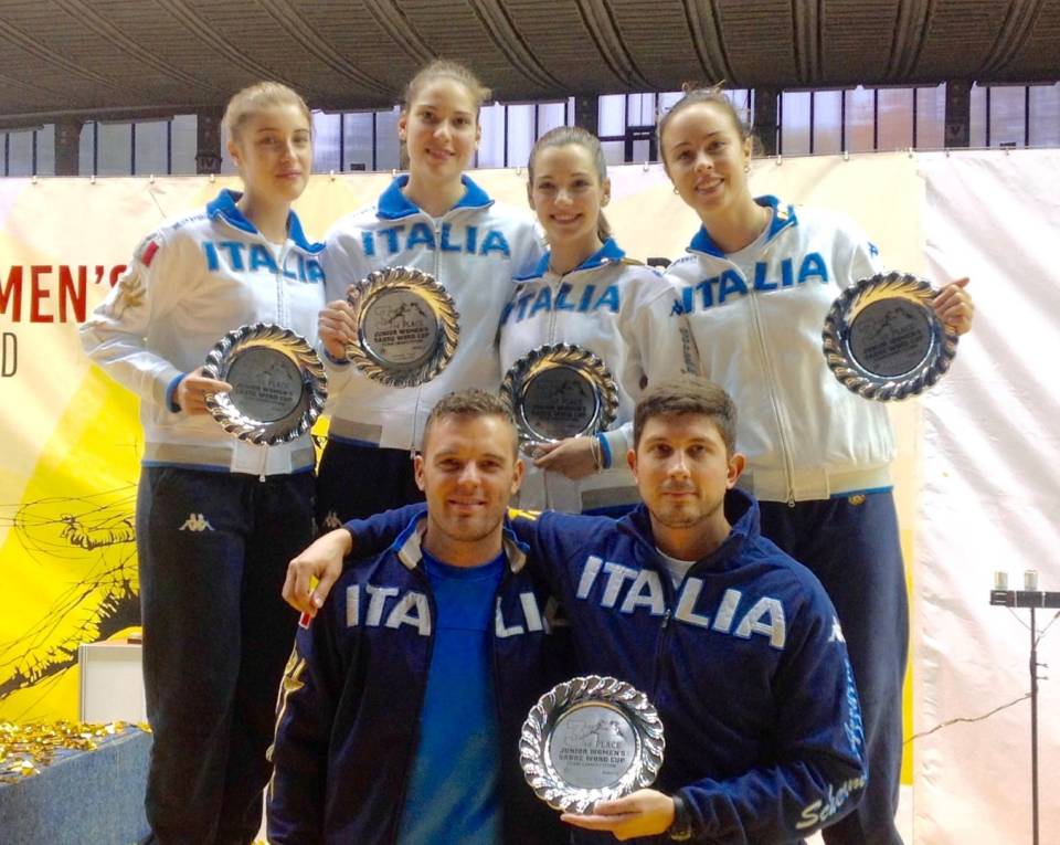 Frascati Scherma, Prearo terza nella CdM a squadre U20 prearomaestroaquilisquadrasciabolau20