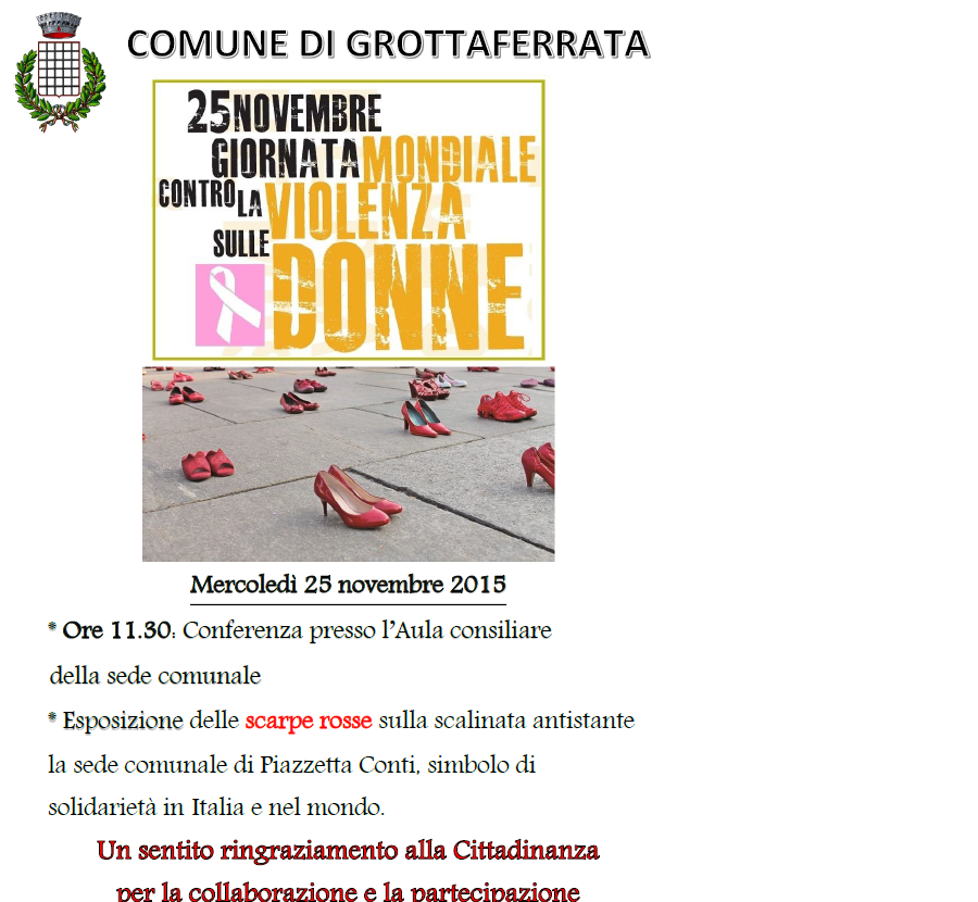 Grottaferrata celebra la Giornata Internazionale Eliminazione Violenza Contro le Donne grottaferrata_contro_la_violenza_sulle_donne
