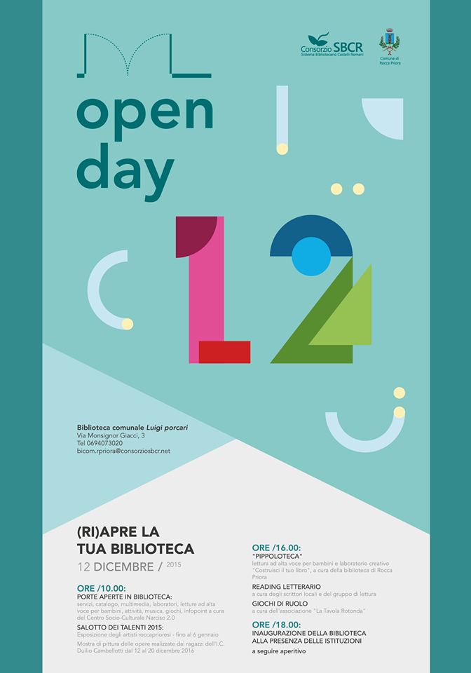 Rocca Priora, il 12 dicembre l’inaugurazione della bibloteca comunale opendaybibliotecaroccapriora