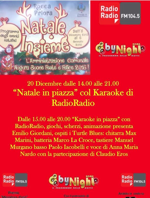 Fine settimana di eventi natalizi a Rocca Priora karaoke