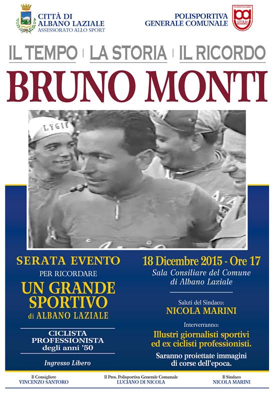 Albano ricorda il ciclista Bruno Monti monti