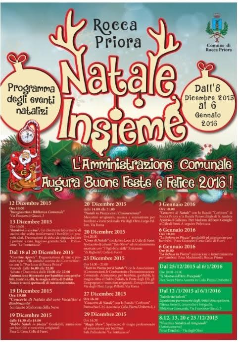 Fitto programma di eventi per le feste a Rocca Priora natale