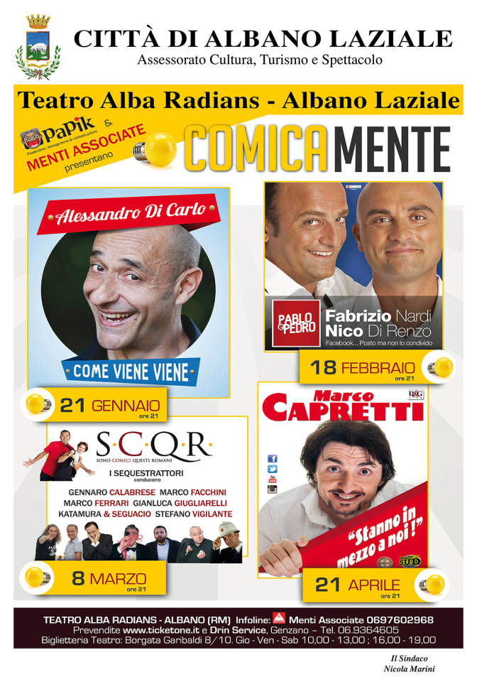 Albano, parte la rassegna “Comicamente” comicamente
