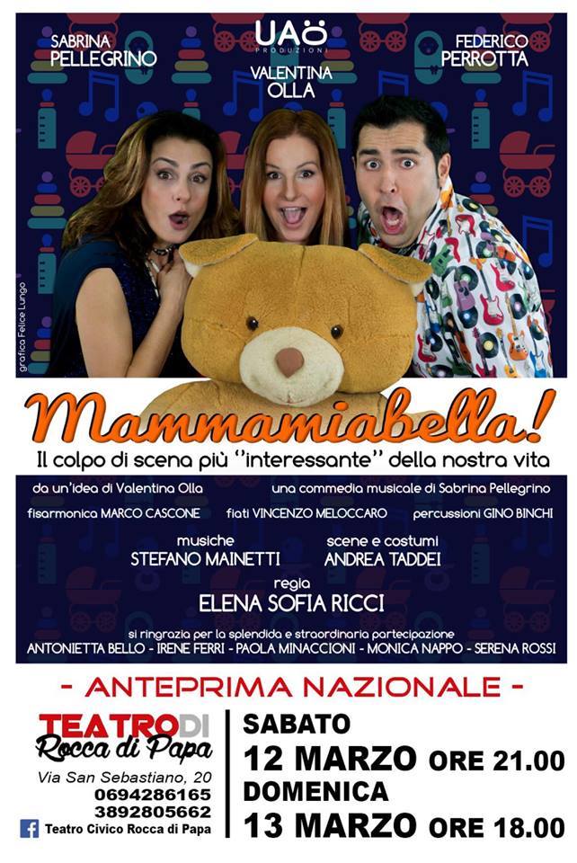 Teatro Civico di Rocca di Papa, nel fine settimana arriva Mammamiabella! mammamiabella