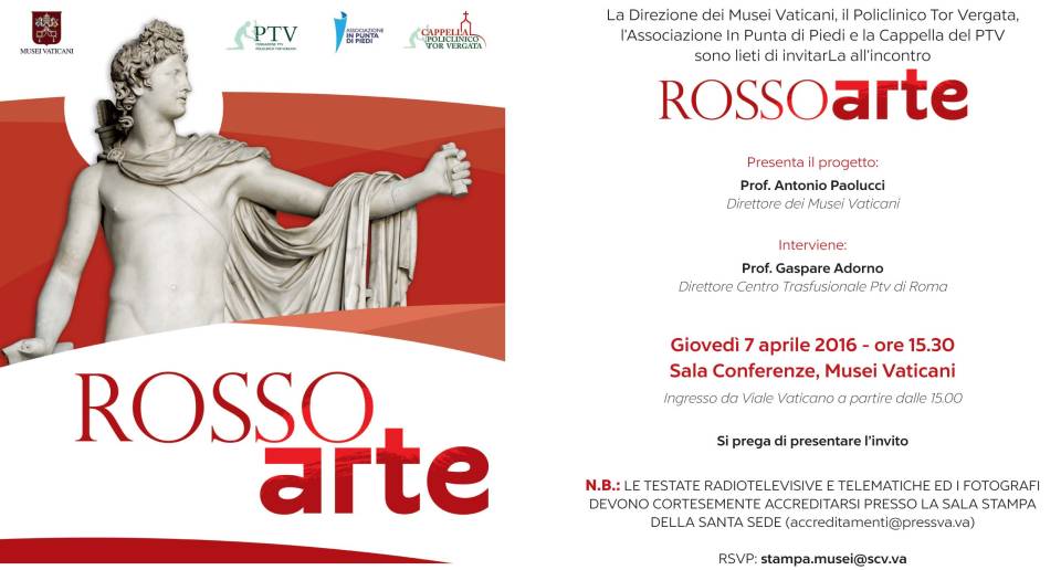 Musei Vaticani, il 7 aprile la conferenza stampa presentazione RossoArte rossoarte