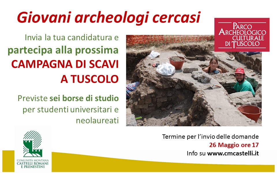 Borse di studio per archeologi con la Comunità Montana borsestudiotuscolocmcastelli