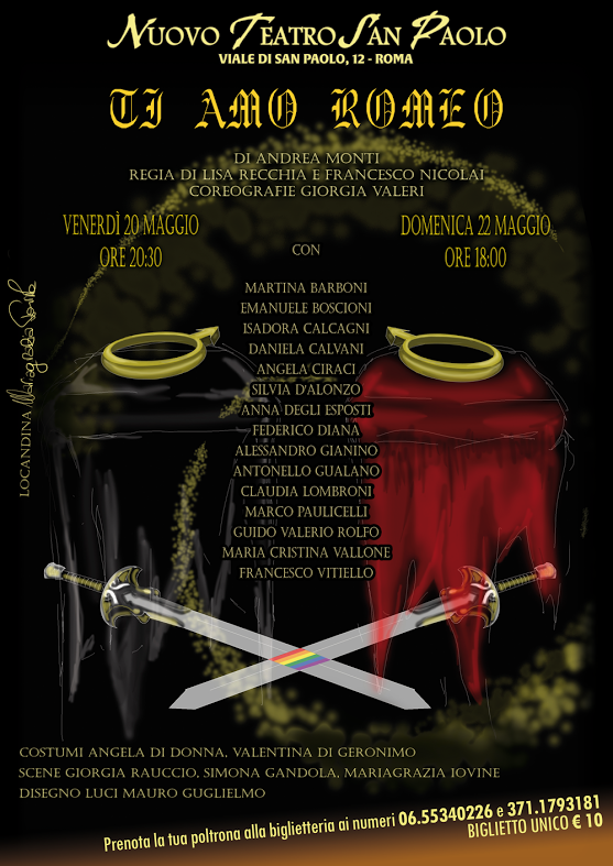 Ti Amo Romeo, in scena al Teatro San Paolo di Roma locandina
