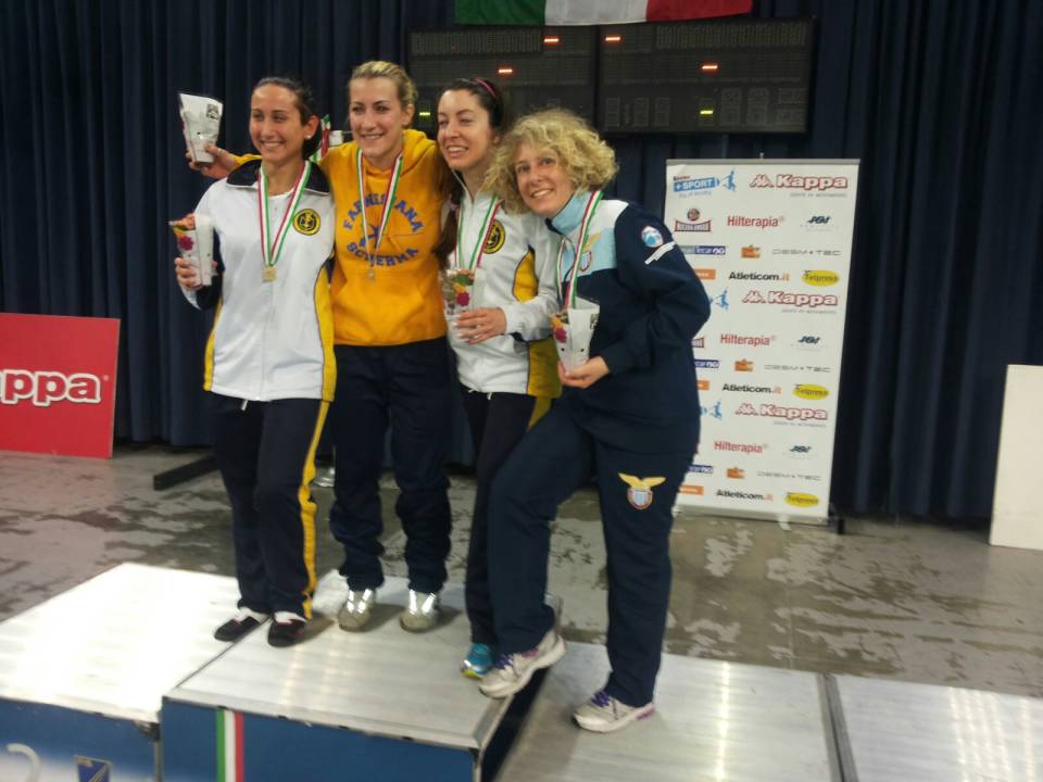 Lazio Scherma Ariccia, Gina Trombetta bronzo al campionato italiano master podio_trombetta_foto_castrucci