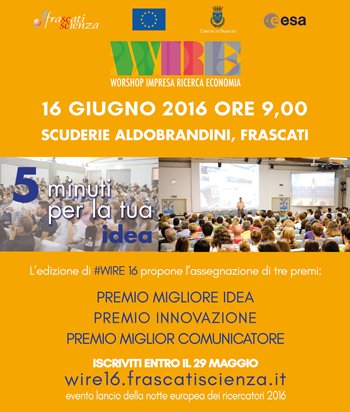 A Frascati il 16 giugno la manifestazione #WIRE16 wire16