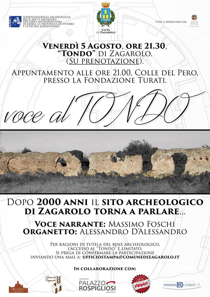 Evento culturale al “Tondo” di Zagarolo vocealtondo5agosto