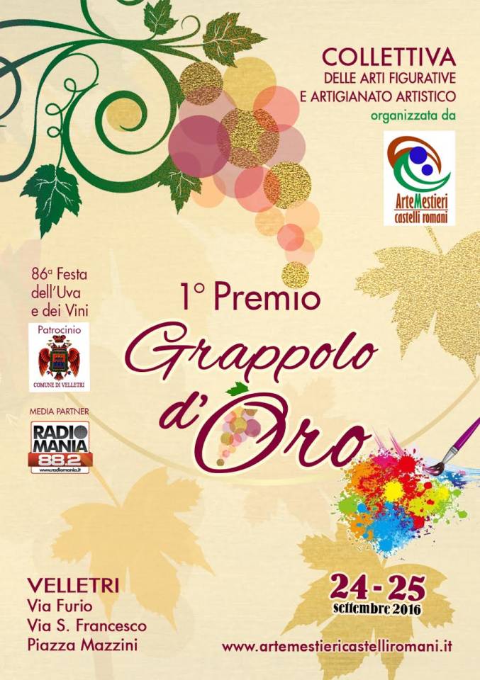 L’Ass ArteMestieri Castelli Romani alla Festa dell’Uva e del Vino di Velletri locandina