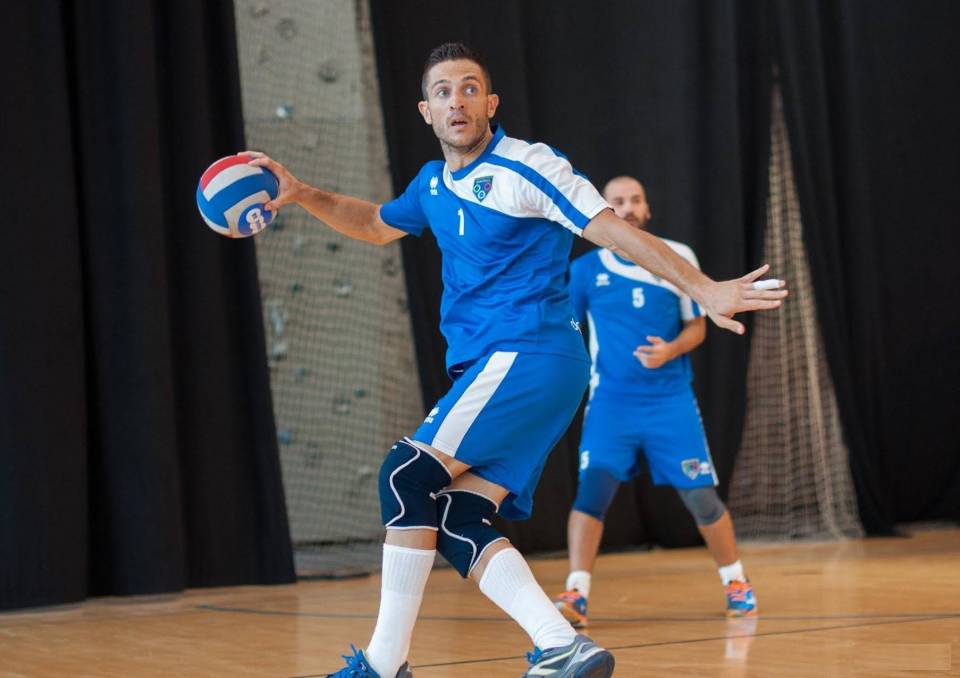 Daniele Caprara agli europei di Dodgeball caprara