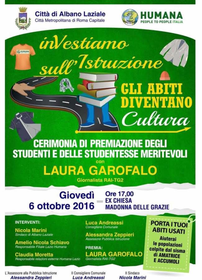 Albano premia 36 studenti nel progetto investiamo sull’Istruzione istruzione