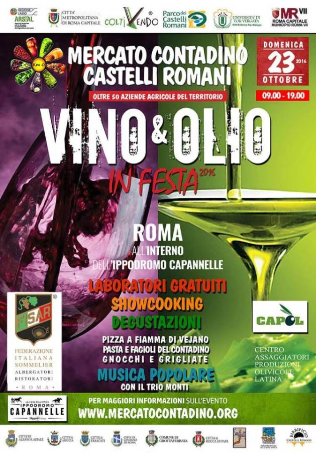 Olio e vino in festa al Mercato Contadino festa