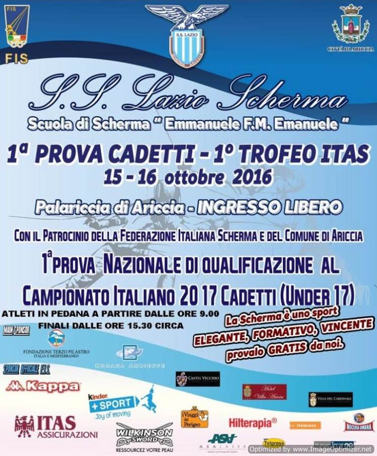 Ad Ariccia la prima tappa del Trofeo Itas di scherma trofeoitas
