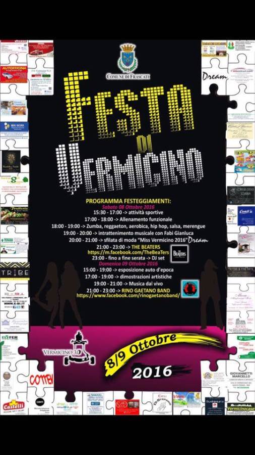 La Festa di Vermicino sabato 8 e domenica 9 ottobre 2016 festavermicino2016