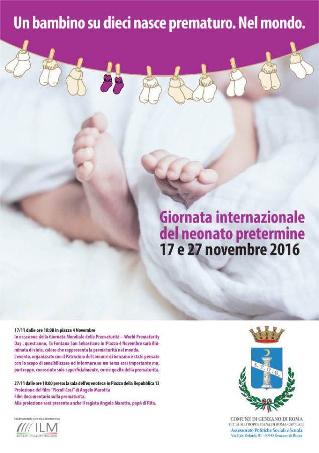 Prematurità, a novembre due eventi a Genzano locandina_prematurita