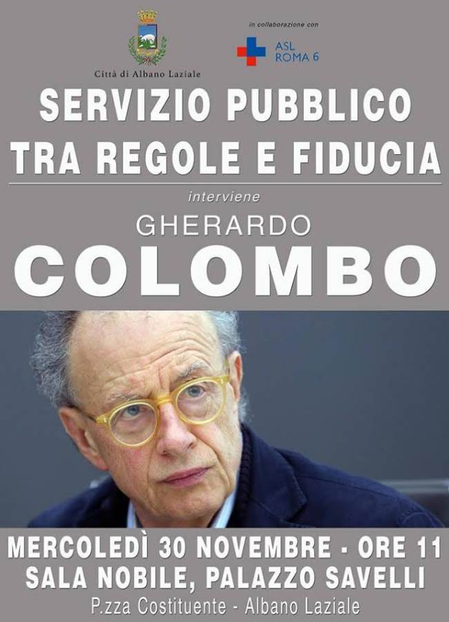 L’ex magistrato Gherardo Colombo ad Albano locandina