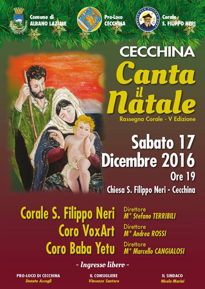 Sabato 17 Dicembre Cecchina Canta il Natale locandina