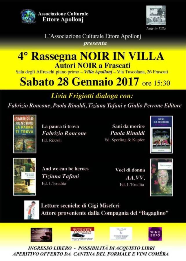 A Frascati la nuova edizione di Noir in Villa locandina