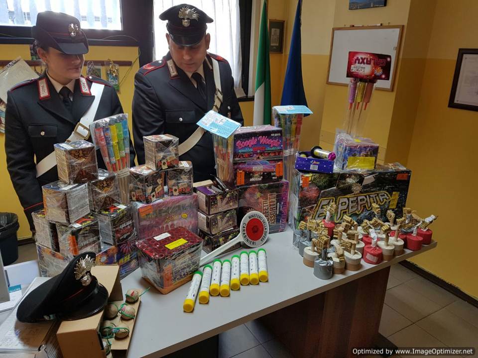 Carabinieri della Provincia di Roma sequestrano botti a Capodanno sequestrobotticarabinieriprovincia