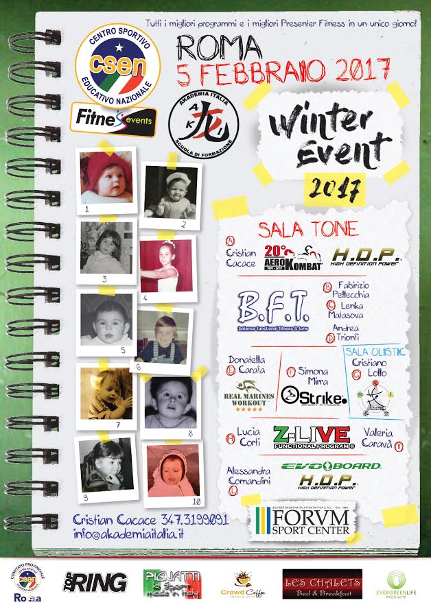 A Roma il Csen organizza il Fitness Winter Event 2017 locandina