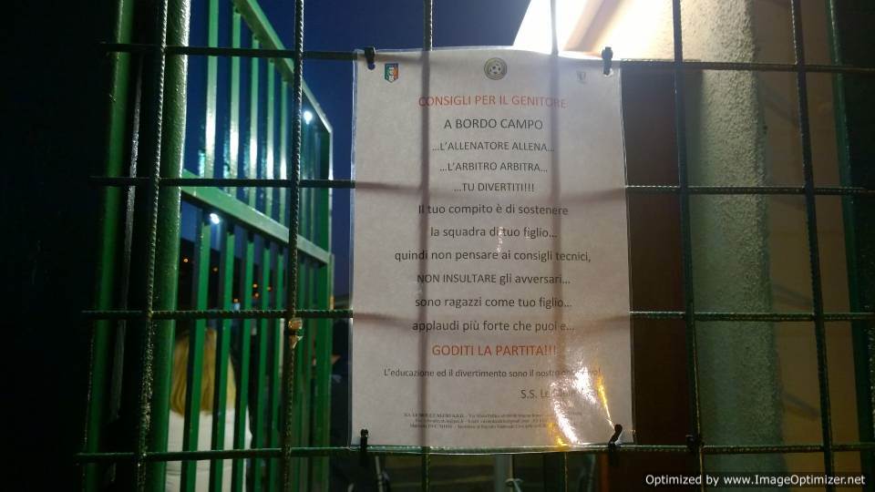Le Mole Calcio, stilato il codice di comportamento per i genitori codice