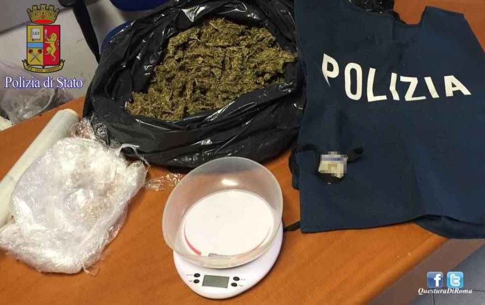 Pensionato spacciatore arrestato a Frascati droga