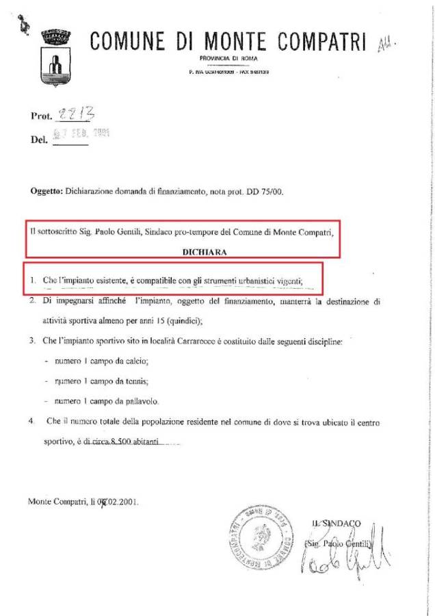 Piscina Comunale Monte Compatri, De Carolis attacca il Pd delibera