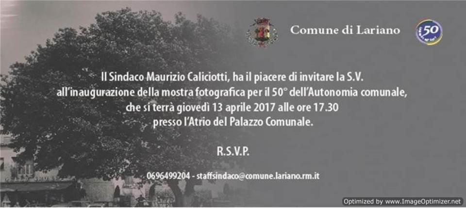 Lariano festeggia l’Autonomia Comunale 50anniautonomiacomunalelariano