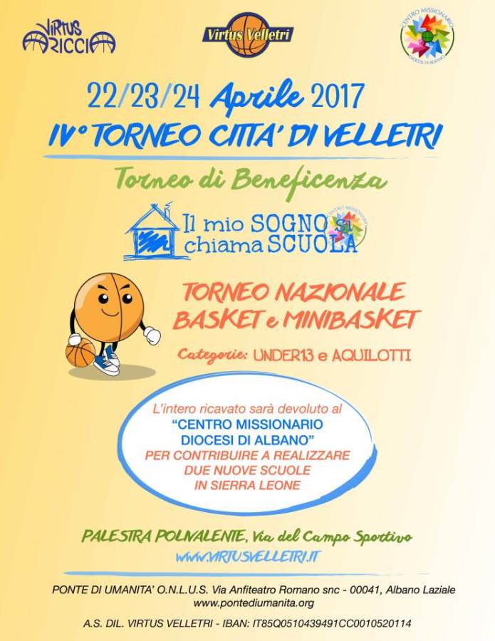 La Virtus Velletri non si ferma nemmeno a Pasqua locandina